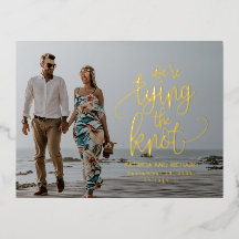 We Kopen De Knoop Huwelijk Bewaar De Datum Foto 