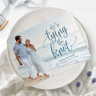 We Kopen De Knoop Huwelijk Save The Date Foto Magneet