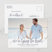 We Kopen De Knoop Trouw Save The Date Foto Briefkaart (Voorkant / Achterkant)