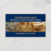 We kopen Gold Pile of Gold Jewelry Background Visitekaartje (Achterkant)