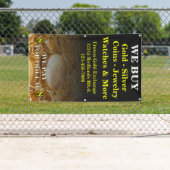 We kopen gouden zilveren munten sieraden zijwand spandoek (Insitu)