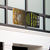 We kopen gouden zilveren munten sieraden zijwand spandoek (Buitenkant Gebouw)