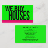 We kopen Hot Green Hot Pink woningen Visitekaartje (Voorkant / Achterkant)
