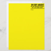 We kopen Houses Gele Letter Head Briefhoofd Ontwerp (Voorkant / Achterkant)