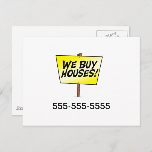 We kopen huizen briefkaart (Voorkant / Achterkant)