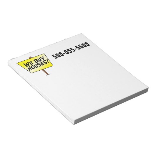 We kopen huizen notitieblok (Schuin)