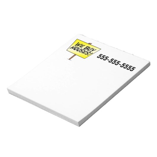 We kopen huizen notitieblok (Linkerzijde)