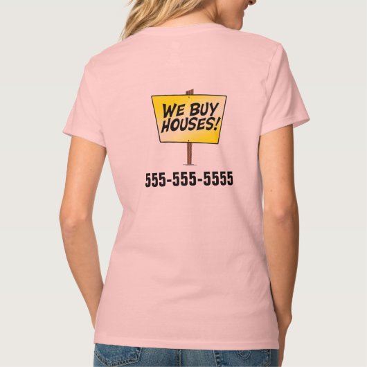 We kopen Shirt voor woningen (Achterkant)