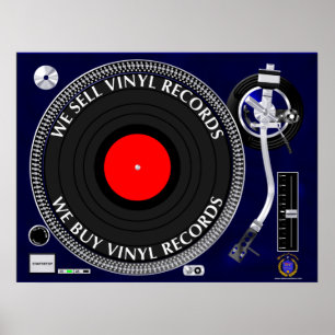 WE KOPEN VERKOPEN VINYLGEGEVENS POSTER
