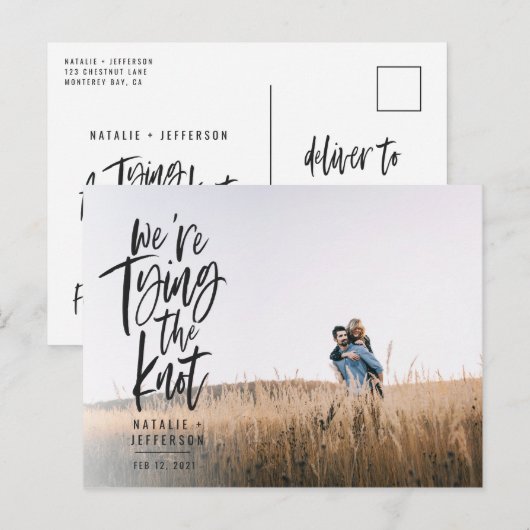 We koppelen de knoop. aankondigingskaart (Voorkant / Achterkant)