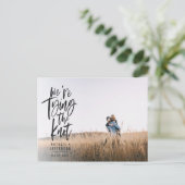 We koppelen de knoop. aankondigingskaart (Staand voorkant)