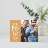 We koppelen de knoop. aankondigingskaart (Staand voorkant)