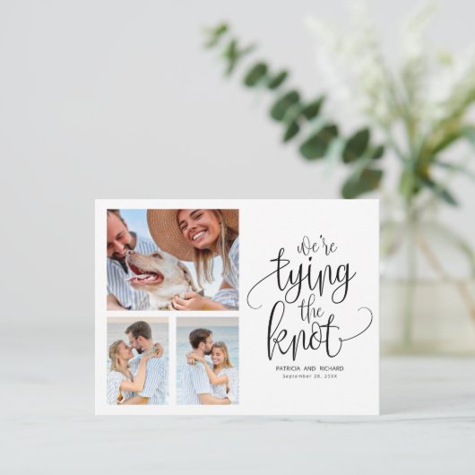 We koppelen de knoop om de datum van eenvoudige fo briefkaart (Staand voorkant)