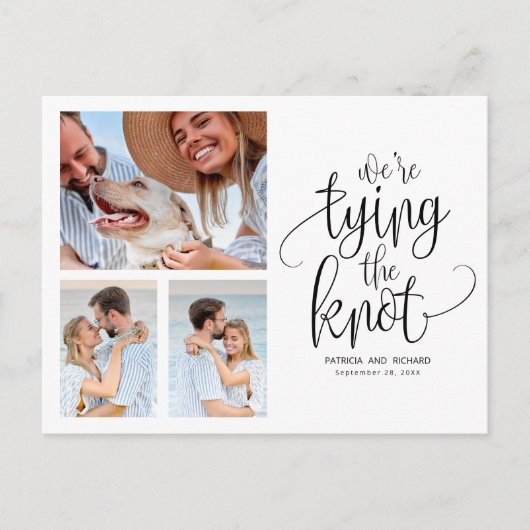 We koppelen de knoop om de datum van eenvoudige fo briefkaart (Voorkant)