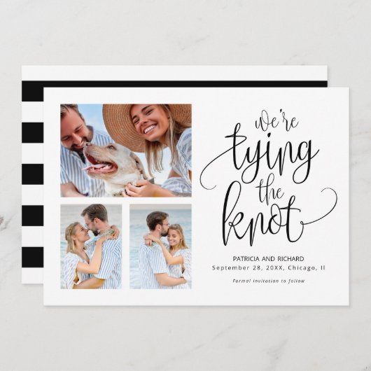 We koppelen de knoop om de datum van eenvoudige fo kaart (Voorkant / Achterkant)