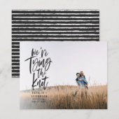 We koppelen de knoop. save the date (Voorkant / Achterkant)