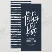 We koppelen de knoop. save the date (Voorkant / Achterkant)