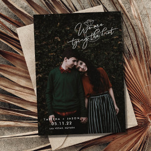 We koppelen de Knot Foto Save the Dates Aankondigingskaart