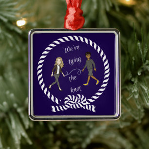We koppelen de Knot Nautical Colored Anime Metalen Ornament