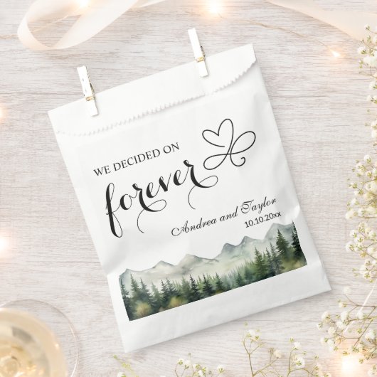 We kozen voor Forever Elegant Bruiloft Bedankzakje (Geknipt)