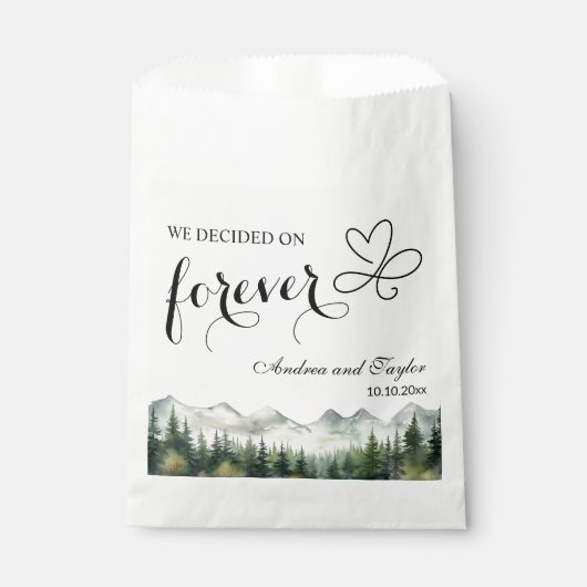 We kozen voor Forever Elegant Bruiloft Bedankzakje (Voorkant)