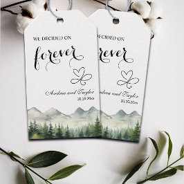 We kozen voor Forever Elegant Bruiloft Cadeaulabel