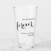 We kozen voor Forever Elegant Bruiloft Glas (Voorkant)