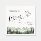 We kozen voor Forever Elegant Bruiloft Servet (Voorkant)