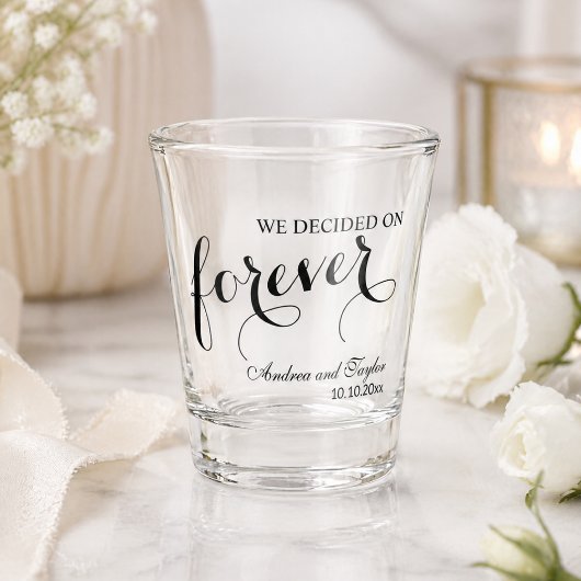 We kozen voor Forever Elegant Bruiloft Shot Glas