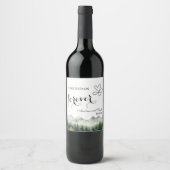We kozen voor Forever Elegant Bruiloft Wijn Etiket (Voorkant)