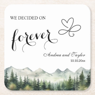 We kozen voor Forever Elegant Wedding Kartonnen Onderzetters