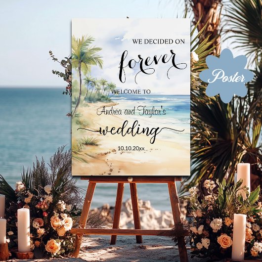 We kozen voor Forever Elegant Wedding Welcome Poster