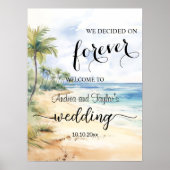 We kozen voor Forever Elegant Wedding Welcome Poster (Voorkant)