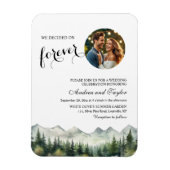 We kozen voor Forever Photo Wedding Invitation Magneet (Verticaal)