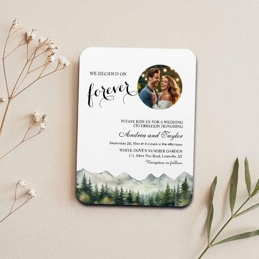 We kozen voor Forever Photo Wedding Invitation Magneet
