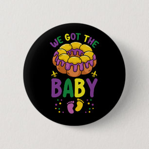 We Kregen De Baby Mardi Gras Zwangerschapsaankondi Ronde Button 5,7 Cm