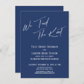 We Kregen Het Ja-Woord Eenvoudige Elegante Typogra Kaart (Voorkant / Achterkant)