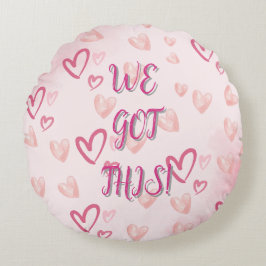 WE KRIJGEN DIT! LIEFDE Roze Harten Rond Kussen