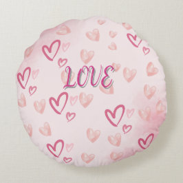 WE KRIJGEN DIT! LIEFDE Roze Harten Rond Kussen