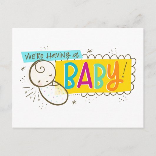 We Krijgen Een Baby Aankondigingskaart (Voorkant)