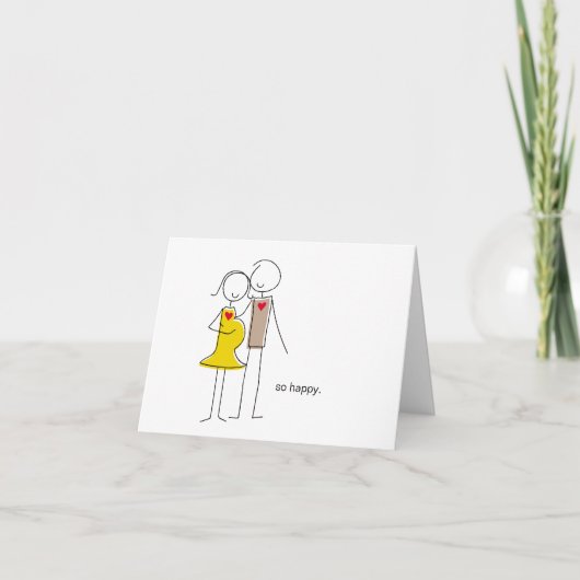 We krijgen een baby wenskaarten feestdagen kaart (Voorkant)