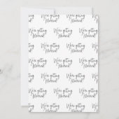 We krijgen een gehuwd Casual huwelijk Kaart (Achterkant)