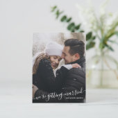 We krijgen een gehuwd fotohuwelijk om de datum op  aankondigingskaart (Staand voorkant)