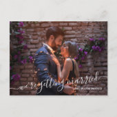 We krijgen een gehuwd fotohuwelijk om de datum op aankondigingskaart (Voorkant)