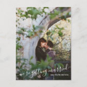 We krijgen een gehuwd fotohuwelijk om de datum op aankondigingskaart (Voorkant)