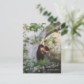 We krijgen een gehuwd fotohuwelijk om de datum op aankondigingskaart (Staand voorkant)