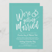 We krijgen een gehuwde post-bruiloft Mint Kaart (Voorkant / Achterkant)