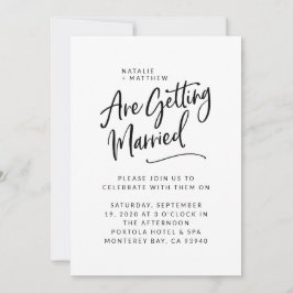 We krijgen een huwelijksscripttrouwuitnodiging save the date