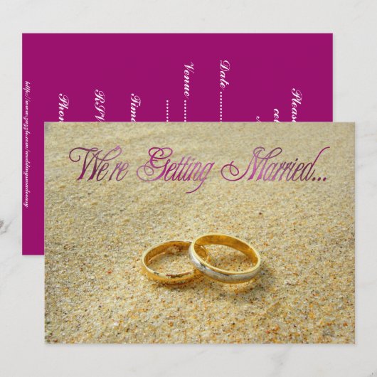 We krijgen een huwelijksuitnodiging kaart (Voorkant / Achterkant)