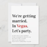 We krijgen een huwelijkswedstrijd in Vegas Kaart<br><div class="desc">Moderne typografie Vegas vibes Deze eenvoudige uitnodiging laat je gasten weten wat ze moeten verwachten: Wedding, Partners, Vegas. Wie wil er niet zijn? Het basiskleurenpalet van zwart, wit, en rood geeft eer aan een dek van speelkaarten. We houden van deze uitnodiging voor elke moderne gelegenheid: verjaardagen, douches, bachelor/bachelorettes, of gewoon...</div>